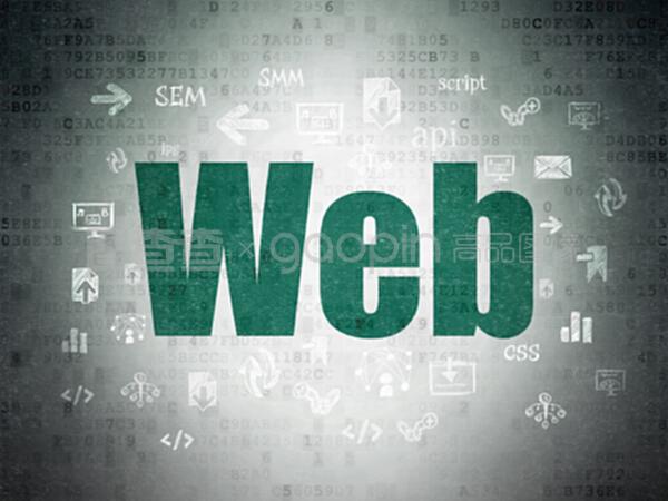 數(shù)字數(shù)據(jù)紙背景下的網(wǎng)頁開發(fā)概念網(wǎng)頁